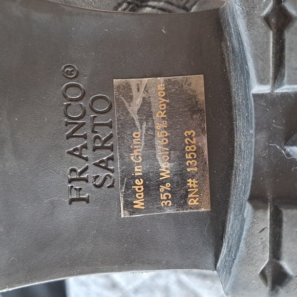 Franco Sarto Leather Penelope Wool Blend Quilted Tall Riding Style Boots - Picture 12 of 12